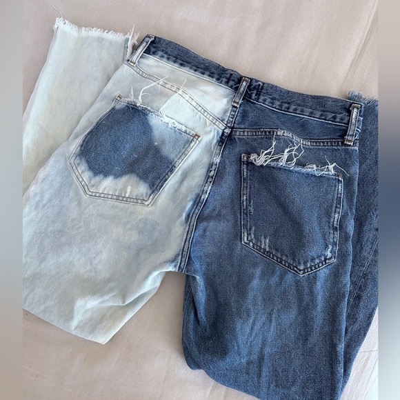 Agolde High-waisted Two-tone Bleached Jeans - Size 26 - Picture 3 of 3